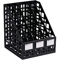 Лоток вертикальный СТАММ, 5 отделений, черный