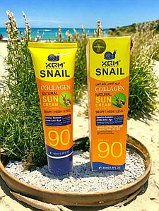 Солнцезащитный крем anti-ageinf Snail Collagen XQM  XIANGQIMEI  SPF 90  80 мл.