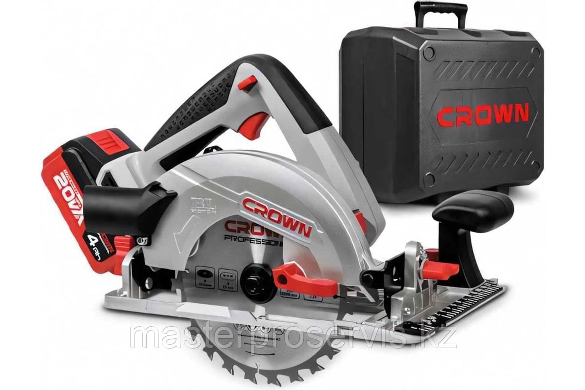 Аккумуляторная циркулярная пила CROWN CT 25002-165НХ-4