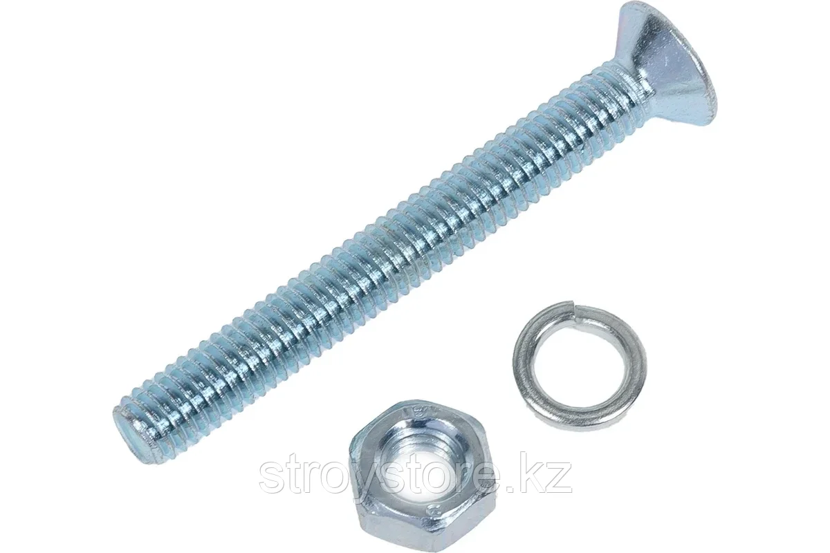 Винт с гайкой и шайбами, 7 шт, ЗУБР DIN 965 M6 x 50 мм