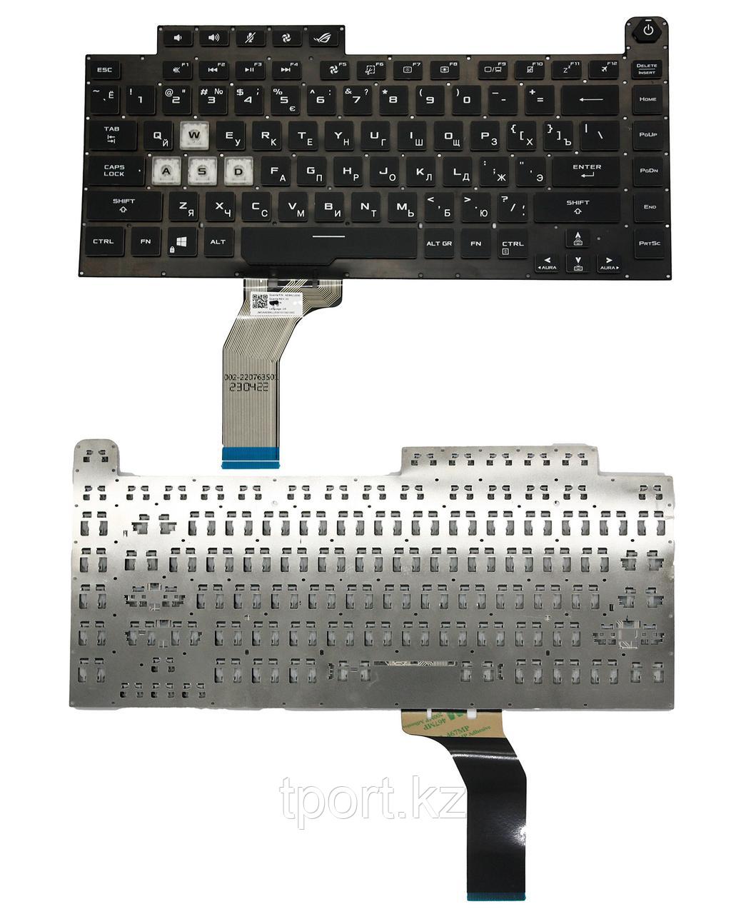 Клавиатура для ноутбука Asus ROG G531GW, черная, RGB-подсветка (поклавишная наст-ка), фото 1