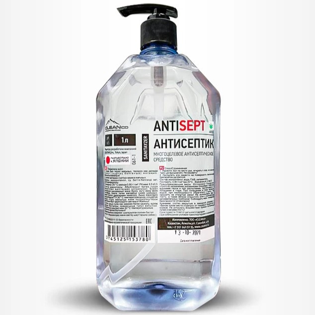 Антисептик для рук Cleanco "ANTISEPT", 1 литр