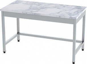 Рабочий стол из нержавеющей стали с мраморной столешницей
