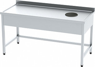 Рабочий стол для грязной посуды из нержавеющей стали