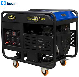 Бензиновый генератор Mateus MS01111 (10000 Вт | 380В | Вес 160 кг | бак 25 л | ручной стартер / электростартер )