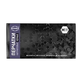 Перчатки нитриловые черные Aviora L. M.S.XL