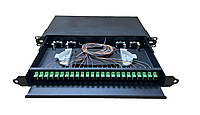 Выдвижной Оптический Кросс 19" 1U SC/FC/LC/ST 24 портов