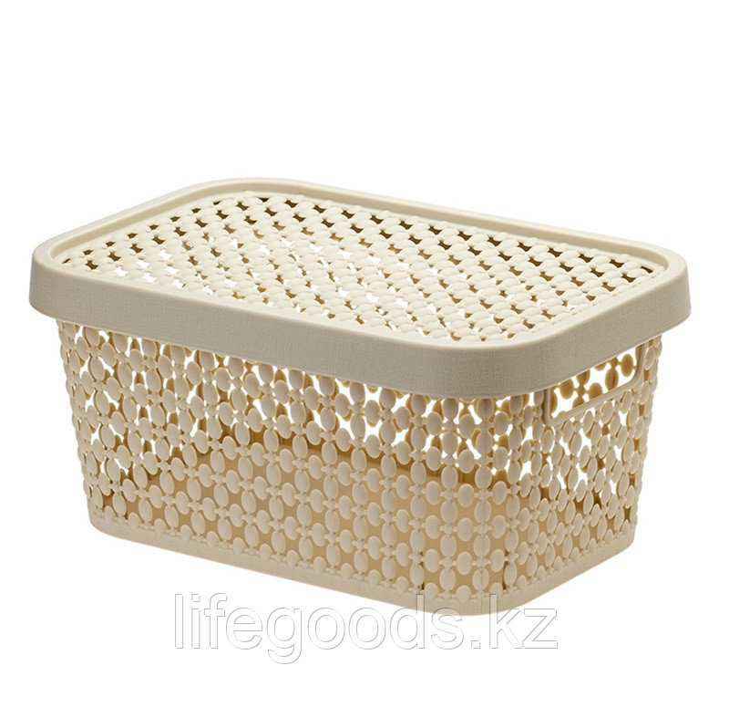 Коробка 1,5л "Пирула" с крышкой (Латте) М2347