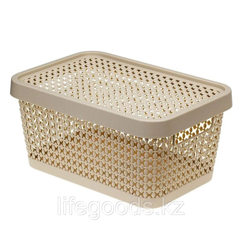 Коробка 12л "Пирула" с крышкой (Латте) М2349