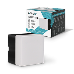 Светильник-коннектор квадратный ДБО-КВ-LINE 10Вт 230В 6500К черный NEOX