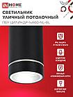 Светильник уличный потолочный ПБУ ЦИЛИНДР-1xА60-NL-BL с подсветкой черный IP54 IN HOME, фото 5