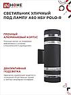 Светильник уличный настенный двусторонний НБУ POLO-R-2хA60-BL алюминиевый черный IP54 IN HOME, фото 2