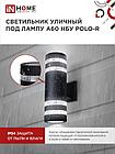 Светильник уличный настенный двусторонний НБУ POLO-R-2хA60-BL алюминиевый черный IP54 IN HOME, фото 8