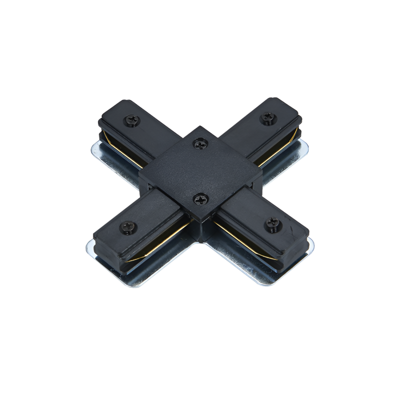 Коннектор X-тип XRB-BL для шинопровода RB черный IN HOME, фото 1