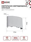 Светильник уличный светодиодный ДБУ TWIN-630WH 6Вт 3000К IP54 белый IN HOME, фото 3