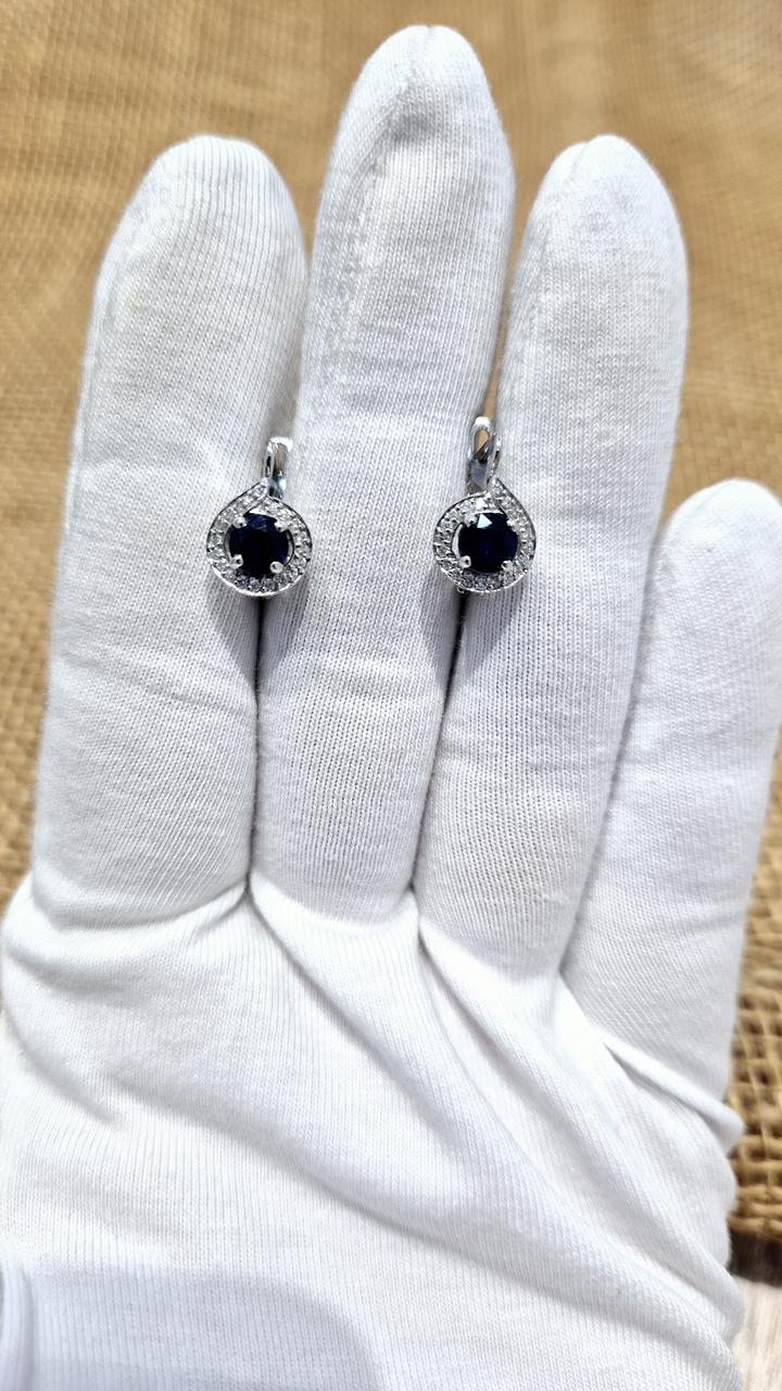 Серьги / сапфир, бриллиант ( пр. Абая 141 ), фото 1