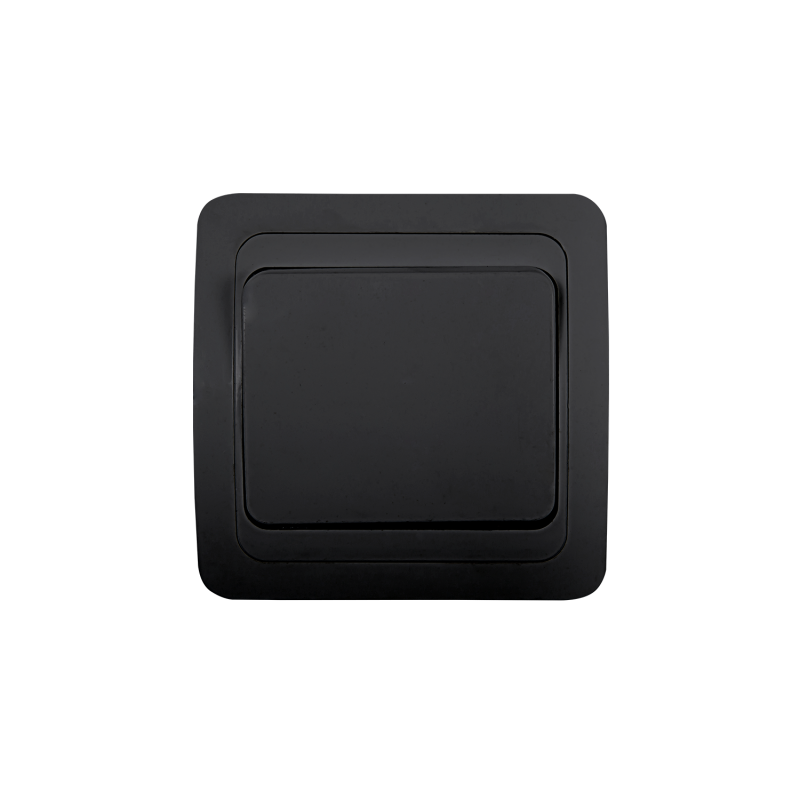 Выключатель одноклавишный CLASSICO черный 2021B IN HOME, фото 1