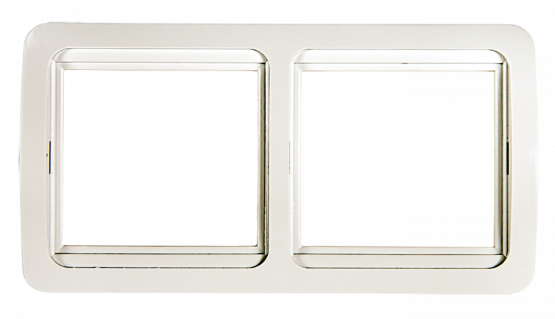 Рамка двойная горизонтальная CLASSICO белая 2302H IN HOME, фото 1