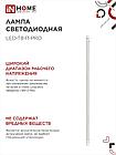Лампа светодиодная LED-T8-П-PRO 20Вт 230В G13 6500К 2000Лм 1200мм прозрачная неповоротная IN HOME, фото 2
