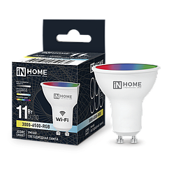 Лампа светодиодная LED-JCDRC-RGBW-SMART 11Вт 230В димм. GU10 3000-6500К 990Лм IN HOME