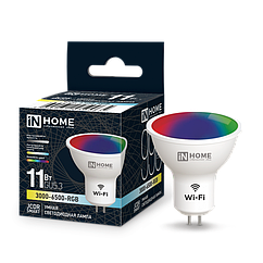 Лампа светодиодная LED-JCDR-RGBW-SMART 11Вт 230В димм. GU5.3 3000-6500К 990Лм IN HOME