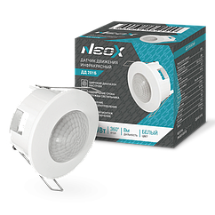 Датчик движения инфракрасный встраиваемый ДД 201Б 1200Вт 360 гр. 8м IP20 белый NEOX