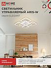 Светильник светодиодный ELEGANT ARIS-W 120Вт 230В 3000-6500K 8400Лм 590х590х130мм c пультом ДУ белый IN HOME, фото 6