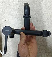 Смеситель с гигиеническим душем V18-FD-253 круглый, черный