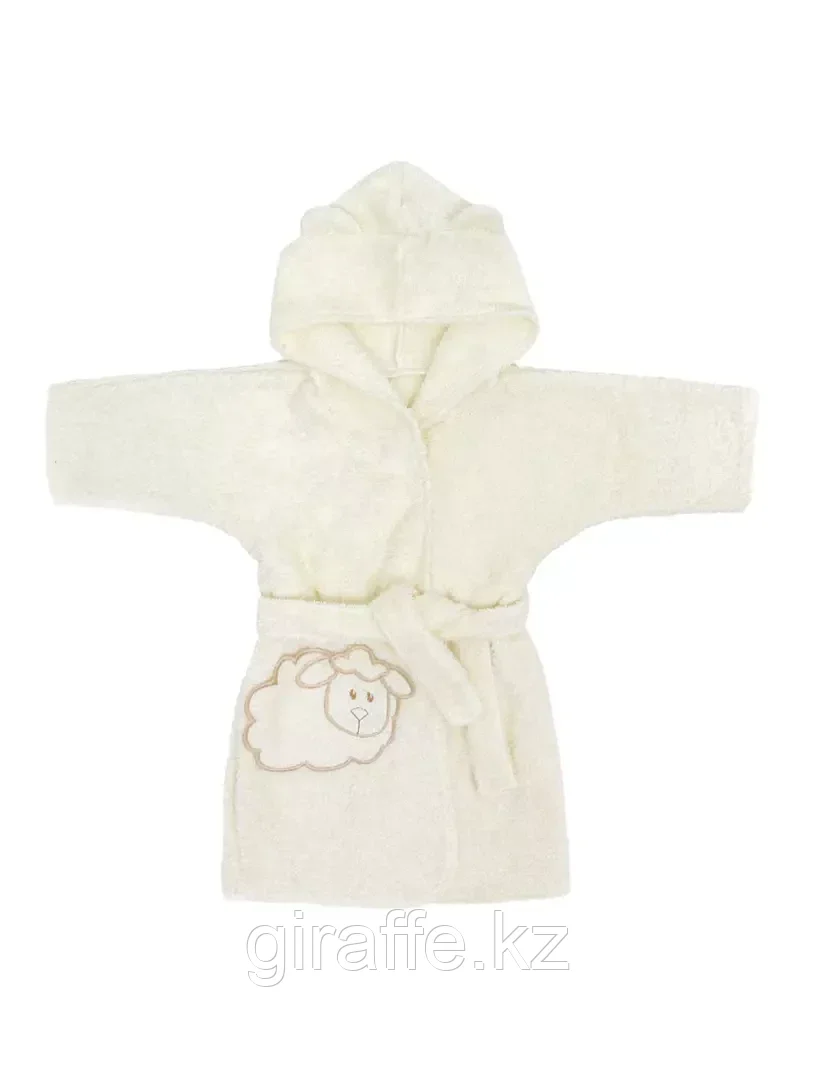 М3/3 Халат rant с капюшоном "Овечка" молочный, фото 1