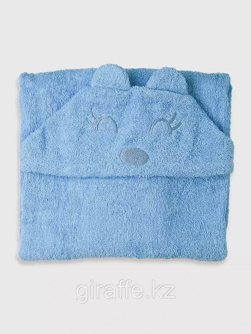 М7 Полотенце rant-уголок махра 120*75 см. (голубой), фото 1