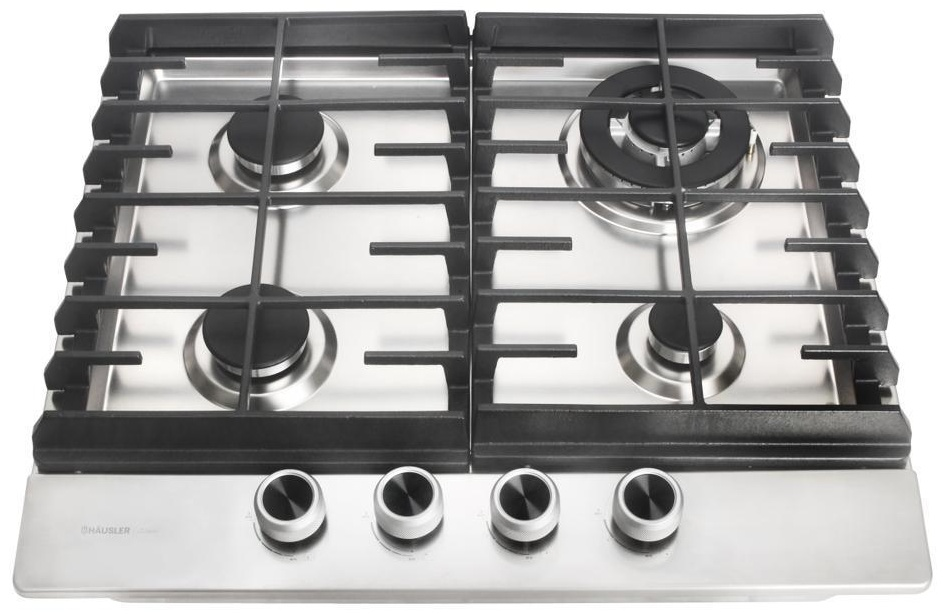 Варочная поверхность HAUSLER, HAS-60-4BCK-W, стальной - фото 1 - id-p123917240