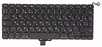 Клавиатура для ноутбука Apple MacBook PRO A1278, RU, большой Enter, подсветка, черная