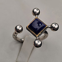 Женское серебряное 925пр кольцо Sarkissian (ручная работа) 8,15гр с натур. лазурит, размером 18