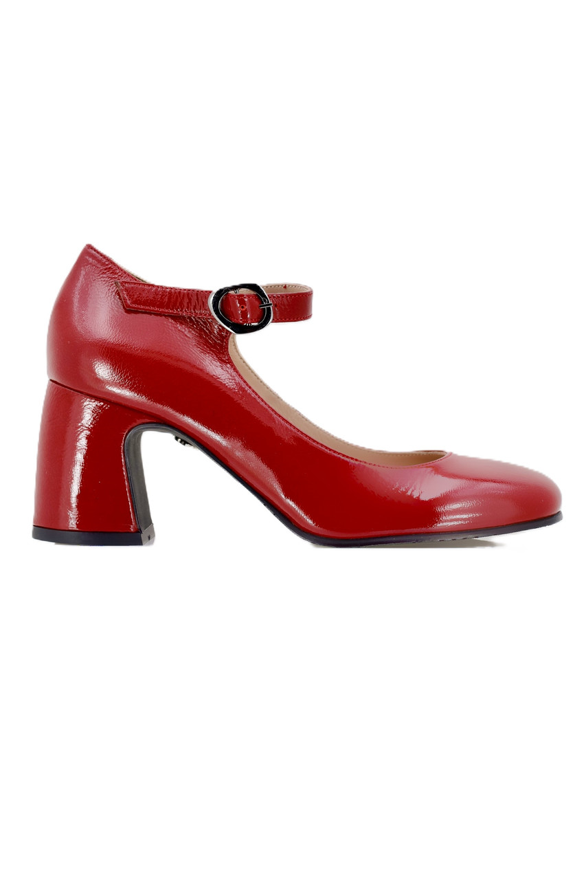 Классические туфли Mary Jane в красной лаковой кожи - фото 1 - id-p123693795