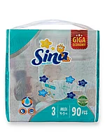 Памперсы SINA 3 midi (4-9 кг) 90 шт.