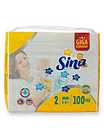 Памперсы SINA 2 mini (3-6 кг) 100 шт.