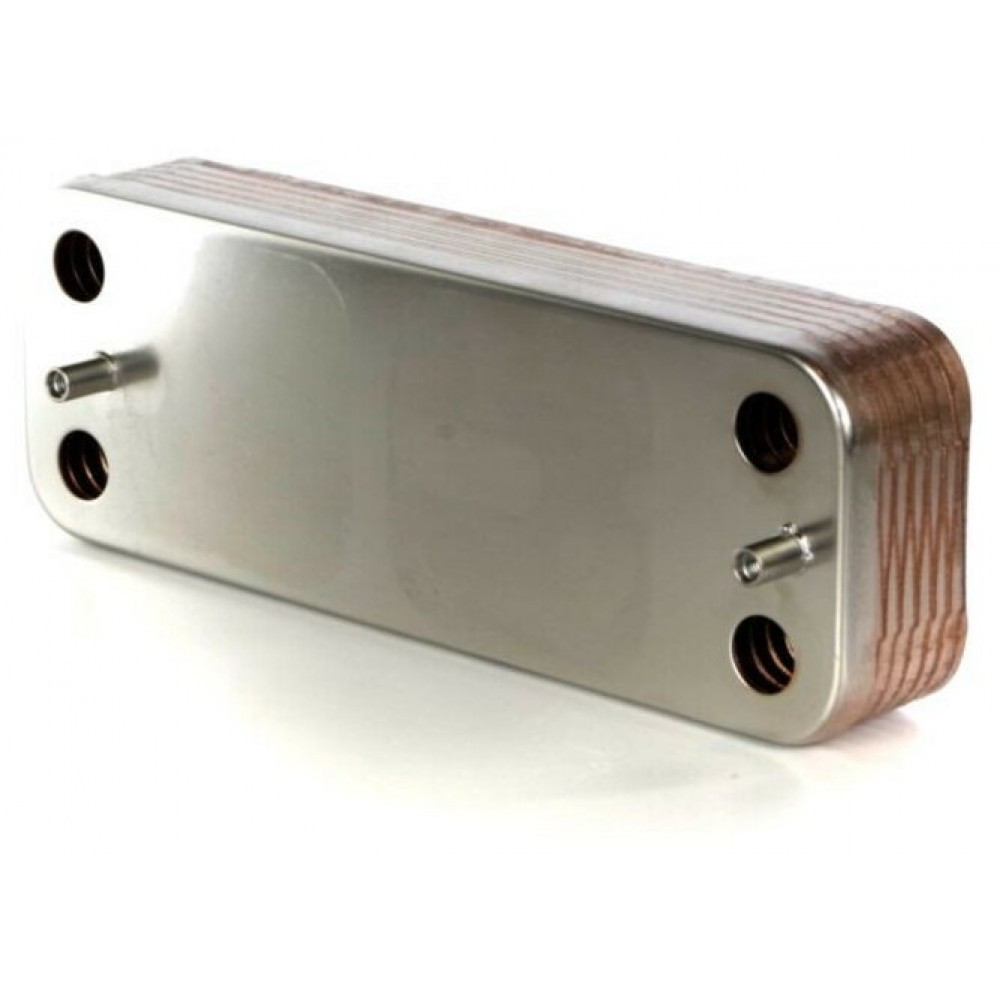 Вторичный теплообменник 12 пластин для котлов, 166mm Protherm 0020118595 Рысь, Ягуар