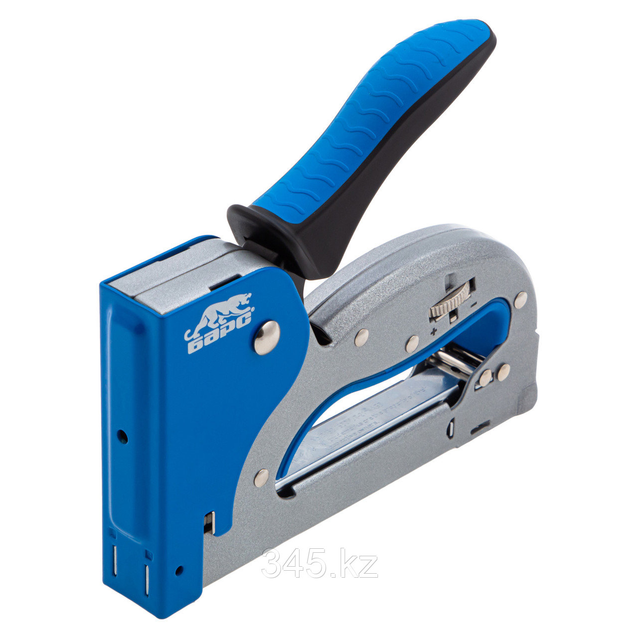 Степлер металлический, регулировка удара, двухкомпонентная рукоятка, тип скобы 53, 4-14мм// Барс