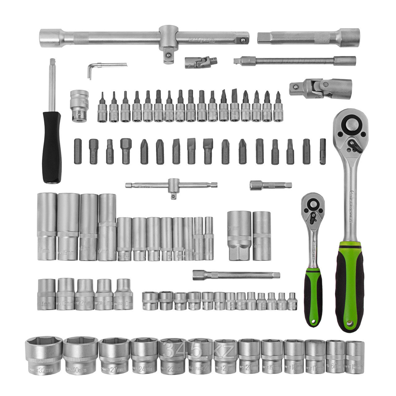 Набор инструмента, 1/2", 1/4", пластиковый кейс,94 предмета// Сибртех