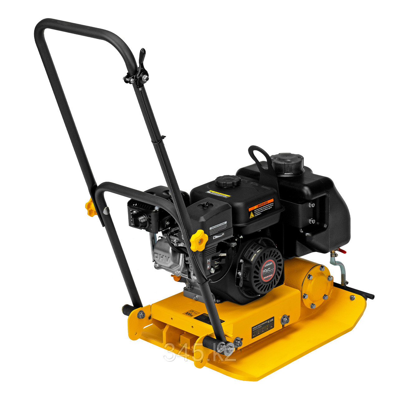 Виброплита бензиновая VC-30W, 30 кН, 60х45 см, 196 см3, бак для воды// Denzel