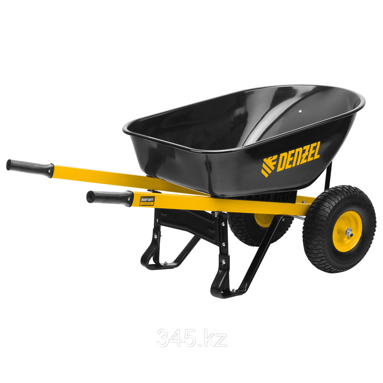 Тачка строительная, усиленная, объем 140 л, 250 кг, двухколесная, колесо 15х6.00-6// Denzel