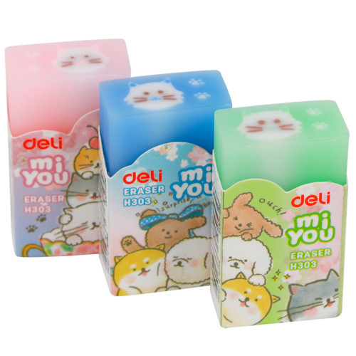 Ластик DELI "MiYou", прямоугольный, ассорти (40х22х12 мм), фото 1