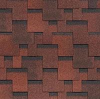 Гибкая черепица 3 м2 / упак Финская Аккорд Красный однослойная SHINGLAS