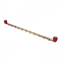 19" шинка медная для заземления на изоляторах, длина 485 мм