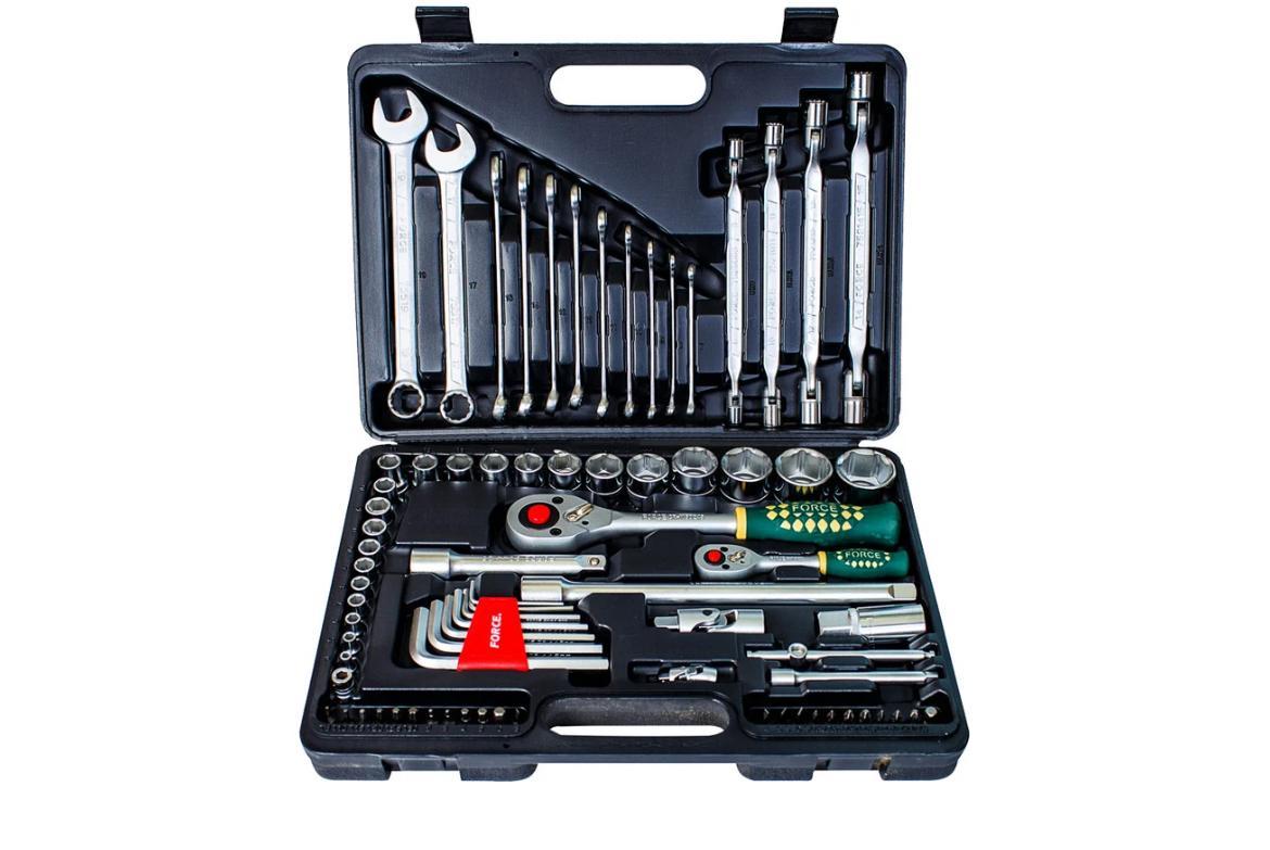 1/4" и 1/2" Набор инструмента с 12-ти гран. головками  (77пр.), фото 1