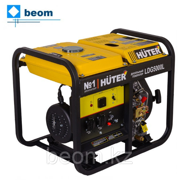 Дизельный генератор Huter LDG 5000L ( 3 кВт | 220В | бак, л 14 | Вес, кг 68.8 | Расход топлива, г/кВтч 375 | ручной стартер ), фото 1