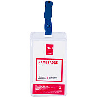 Бейдж DELI вертикальный 62x109 мм (54x90 мм)