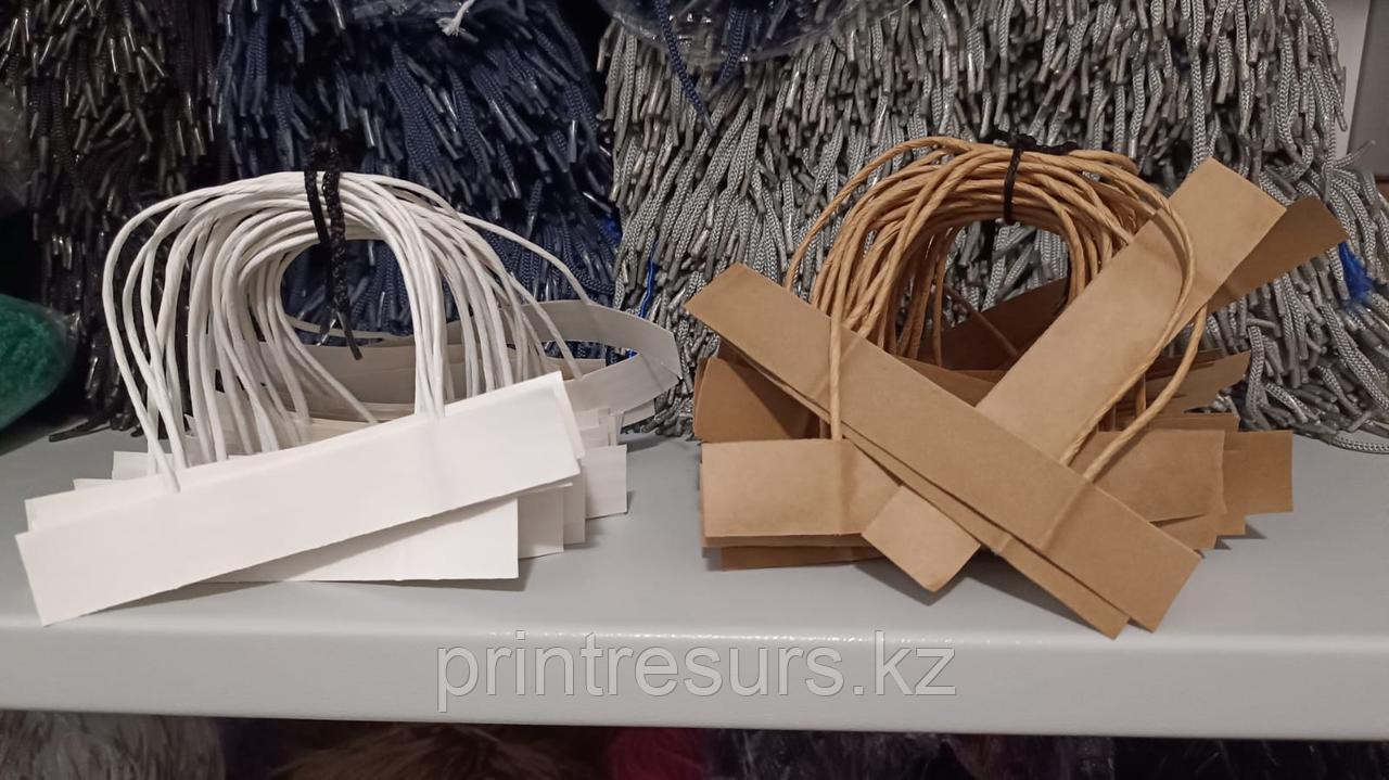 Крафт ручки для бумажных пакетов на планке, фото 1