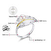 Женское кольцо, серебро 925пр (покрытие 18К золото) Lotus Fun (ручная работа) Жемчуг размер регулируемый, вес 4,12гр, фото 4