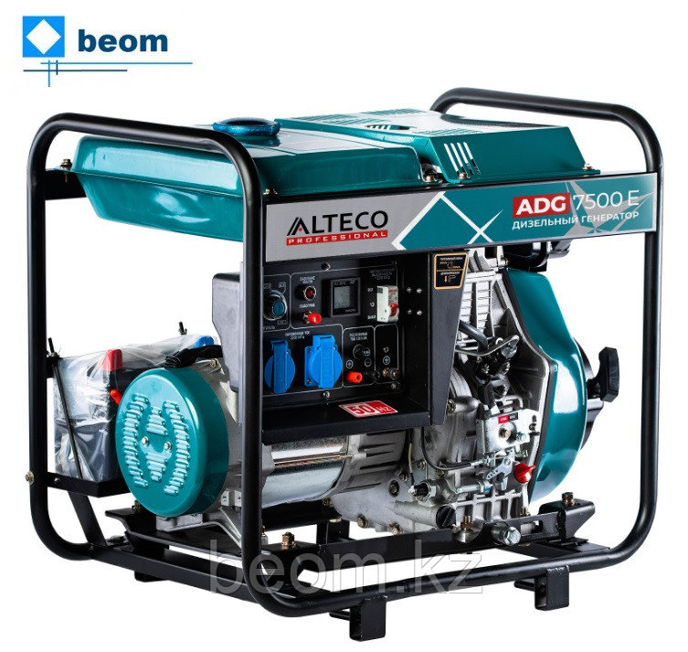 Дизельный генератор Alteco Professional ADG 7500E ( 5 кВт | 220В | бак, л 12.5 | 523 см³ | Вес, кг 116 | ручной, электростартер)